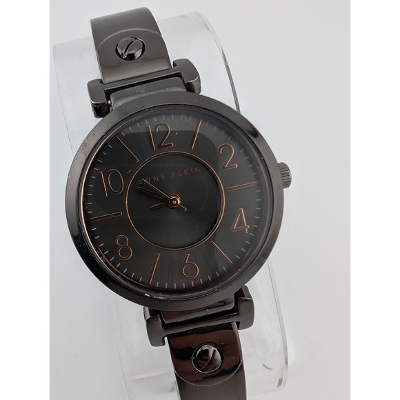 Anne Klein Watch Women 28mm Case Black 6.5" Band AK/2023 New Battery - Picture 3 of 8